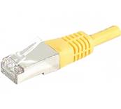 Cordon patch RJ45 cat. 6 s/ftp pvc - jaune - 0.15m