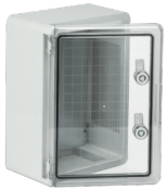 Coffret thermoplastique 350x250x150 mm IP65  Porte transparente, usage industriel
