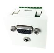 Plastron vga + jack avec bornier vis