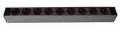 Bandeau secteur 8pc 2p+t 16a noir avec voyant tension