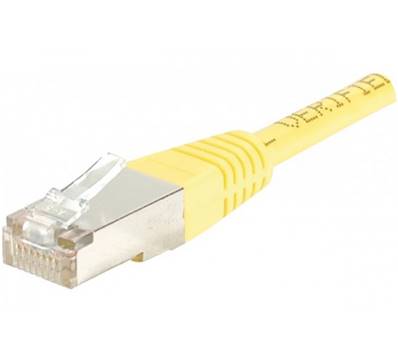 Cordon RJ45 cat.6 - f/utp pvc - 20m - jaune