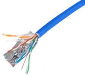 Cable patch multibrins 4p cat.5e f/utp, pvc - bleu