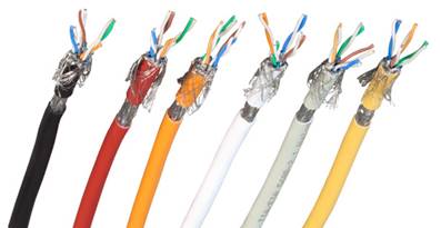 Cable patch multibrins 4p cat.7 s/ftp, lszh - vert