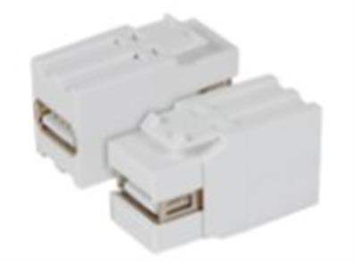 Adaptateur keystone usb 2.0 blanc