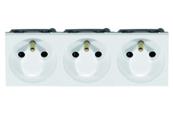 PRISE SECTEUR 2P+T - 230V 16 - AUTO - BLANC - TRIPLE
