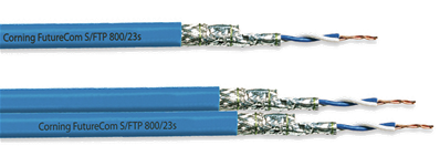 CABLE 1X4P CATEGORIE 6A F/UTP Dca LSOH BLEU Corning 500M