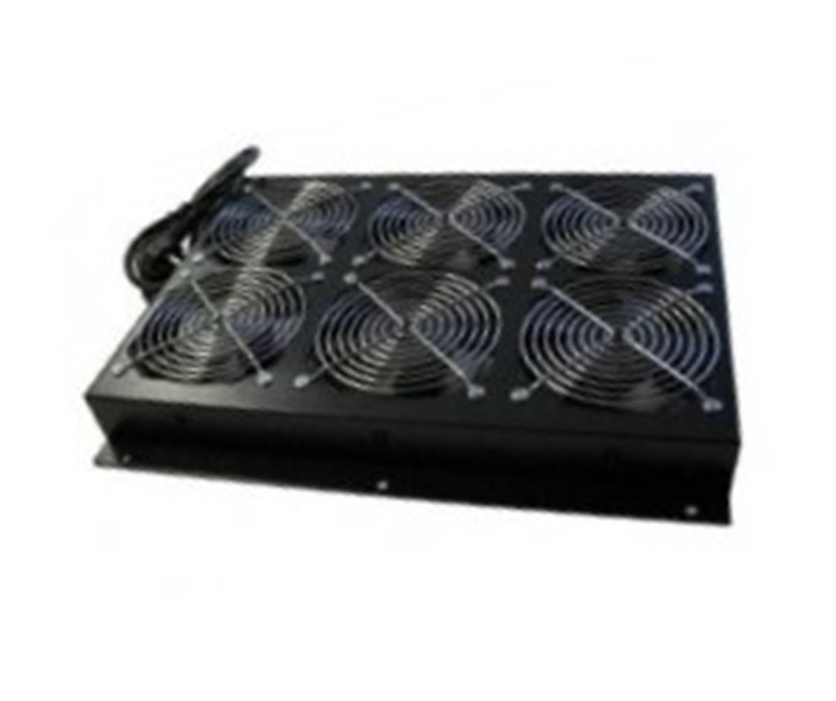 Caisson 6 ventilateurs - Noir | Compatible armoires profondeur 1000 mm