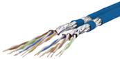 Câble Cat.7 S/FTP 2x4 paires BLEU- classe Eca- Metz Connect