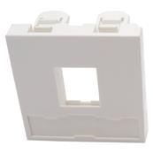 Plastron RJ45. 1 port. 45x45 droit keystone compatible 3m