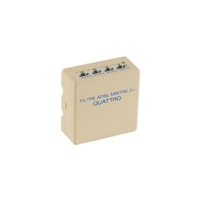 Filtre adsl maitre RJ45 4 tél + 1 modem - fix rail din