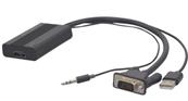 Cordon / convertisseur vga + audio vers hdmi - 0.2m