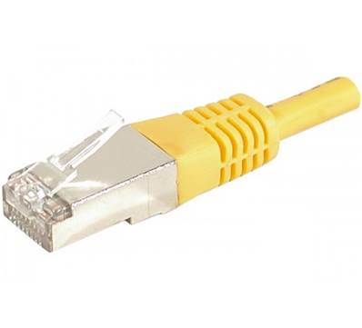 Cordon RJ45 cat. 6a - f/utp - pvc - 15m - jaune