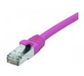 Cordon RJ45 cat.6 f/utp lsoh protege languette 20m rose