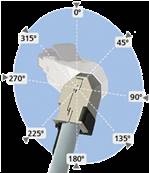 Connecteur terrain RJ45 c6a classe ea coudé