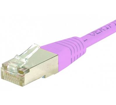 Cordon RJ45 cat.6 - f/utp pvc - 40m - rose