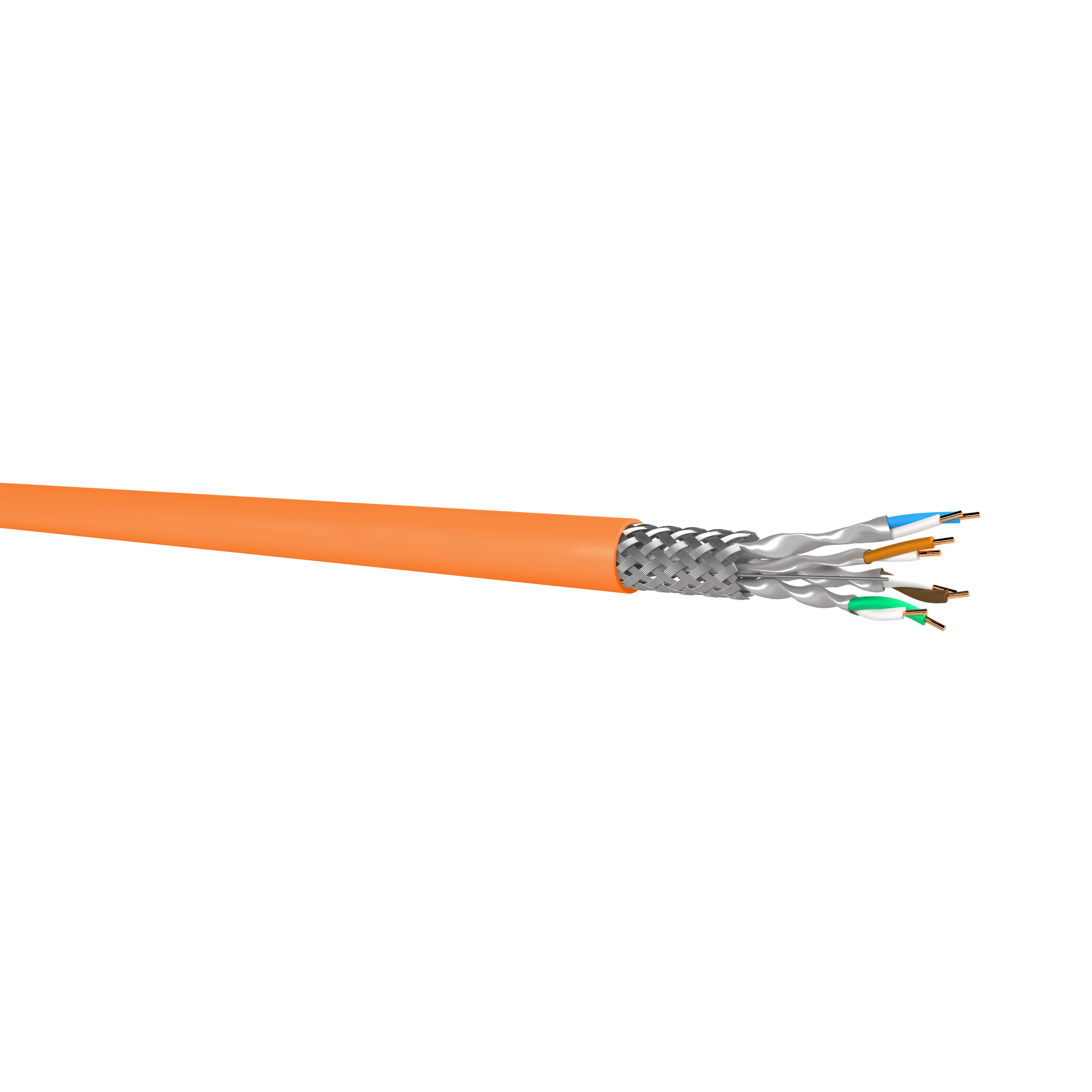 Câble 1x4 paires Cat. 7 S/ftp - Dca - LSZH - Orange | Unikkern 500m