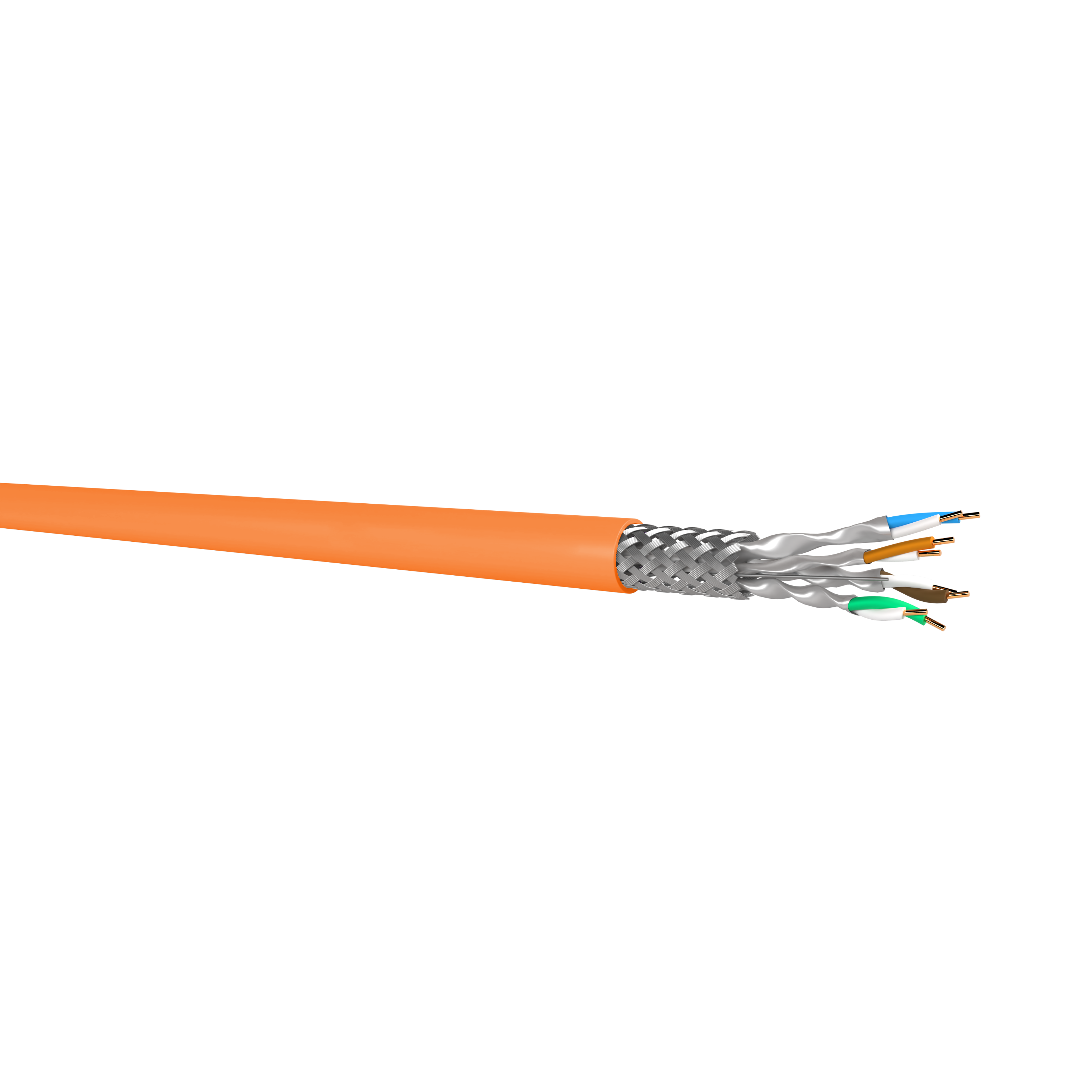 Cble 1x4 paires Cat. 7 S/ftp - Dca - LSZH - Orange | Unikkern 500m