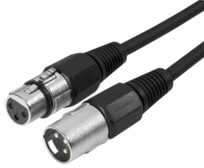 Cordon xlr male 3 broches xlr femelle 3 broches - 1m