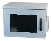 Coffret Outdoor 19" IP55 - 7U 600 x 600 mm - Gris | Porte en verre sécurit
