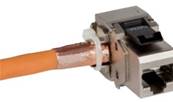 Embase RJ45 cat6a 10 gigas entrée câble latérale