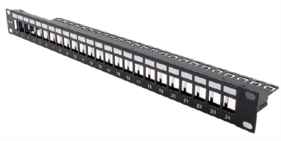 Panneau de brassage 19" 24 ports Cat. 6 | Corning