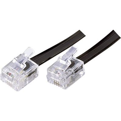 Cordon 6 conducteurs rj12/rj12 cablage droit cable meplat 10m