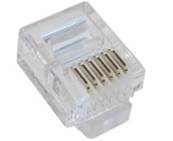 Plug rj12 - 6/6 - cat.3 pour cble souple telephonie