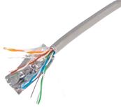 Cable patch multibrins 4p cat.5e f/utp, pvc - vert