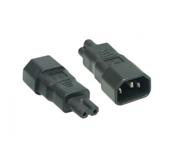 Adaptateur secteur iec c14 m / c7 femelle (bipolaire)