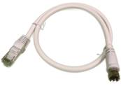 Cordon RJ45/prise f blanc 0.5m cablage 7/8.balun:2300mhz