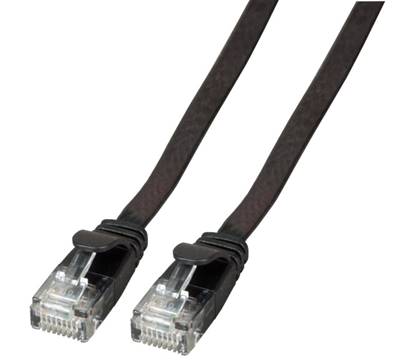 Cordon RJ45 plat cat. 6a u/utp 2m - noir