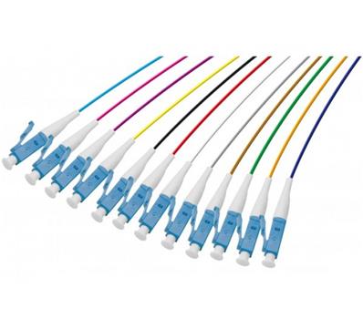 Pigtails multimode 12 couleurs LC - 62.5/125 - 1m