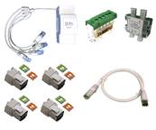 Kit com 1 dti + cordon pieuvre + bornier/terre + rep.tv + 4 embases RJ45 + 1 cordon tv/RJ45