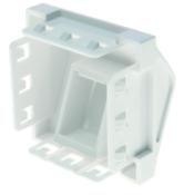 Plastron RJ45. 1 port. 45x45 incline. accroche keystone