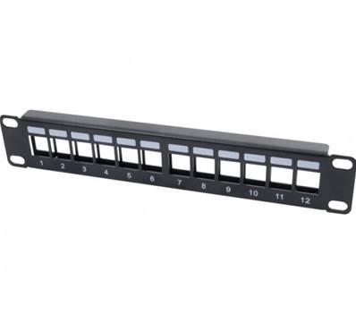 Panneau 10" 12 ports 1u keystone. vide
