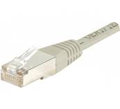 Cordon RJ45 catégorie 6 F/UTP 50cm gris