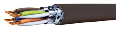Cable 1x4p in- out s/ftp profinet - pour video ip