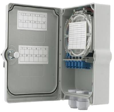 Boitier mural abs ip65 6 trav. SC duplex multimode