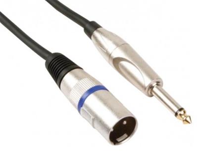 Cable clr 3p male / jack mono 6,35mm - 6m