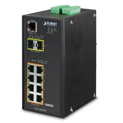 Switch industriel 8 ports gigabits poe + 2 ports sfp