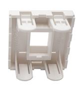 Plastron RJ45. 1 port. 45x45 droit keystone compatible 3m