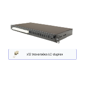 Tiroir optique équipé de 12 traversées LC Duplex multimode | 24 fibres - 12 ports