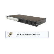 Tiroir optique équipé de 3 traversées SC Duplex multimode | 6 fibres - 12 ports