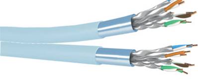 Câble 2x4 paires Cat. 6A f/ftp - Dca - LSZH - Bleu | Unikkern 500m