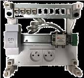 Coffret modulaire 250 grade 3 avec dti + 4 RJ45 - 3 tv+2 pc