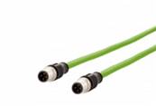Cordon m12 4 pôles cat 5e codage d - mâle/mâle blindé 5m