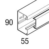 GOULOTTE CLIDI 90x55 - SOCLE ET COUVERCLE - 1 COMPARTIMENT