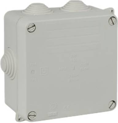 Boîte de dérivation étanche IP55 / IK08 - 100 x 100 x 55 mm | 7 entrées &#8960; 25 mm