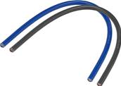 Kit 2 cordons ho7vk 10mm 0.3m bleu/noir sans embout