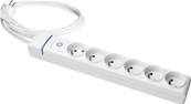 Bloc multiprises 6 prises 2p+t avec inter-cordon 1.5m